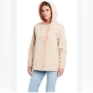 Kate Spade water resistant hooded rain jacket XXL